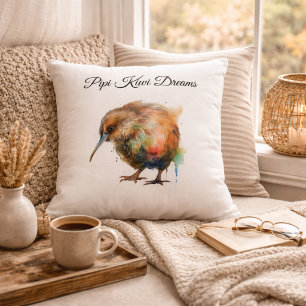 Sweet Pipi Kiwi, custom Throw Pillow