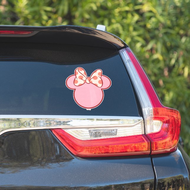 Sweet Polka Dot Bow Mouse Silhouette (Car Side)