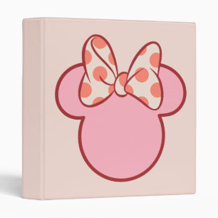 Sweet Polka Dot Bow Mouse Silhouette Binder