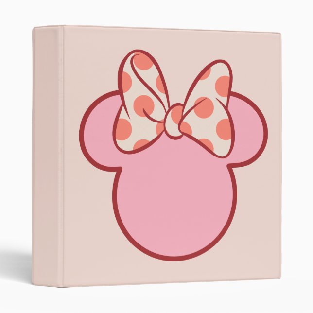 Sweet Polka Dot Bow Mouse Silhouette Binder (Front/Spine)