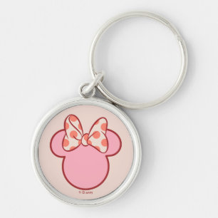 Sweet Polka Dot Bow Mouse Silhouette Keychain