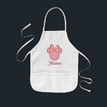 Sweet Polka Dot Bow Mouse Silhouette Kids Apron<br><div class="desc">Simple, cute, and instantly charming, this playful artwork features a classic mouse-inspired silhouette topped with an adorable polka dot bow. With soft pink tones and a clean, modern look, this design is perfect for adding a touch of sweetness and fun to everyday style. Ideal for customizable Zazzle products like apparel,...</div>