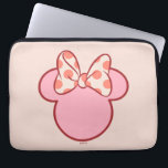 Sweet Polka Dot Bow Mouse Silhouette Laptop Sleeve<br><div class="desc">Simple, cute, and instantly charming, this playful artwork features a classic mouse-inspired silhouette topped with an adorable polka dot bow. With soft pink tones and a clean, modern look, this design is perfect for adding a touch of sweetness and fun to everyday style. Ideal for customizable Zazzle products like apparel,...</div>