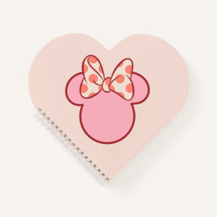 Sweet Polka Dot Bow Mouse Silhouette Notebook