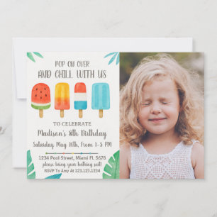 Sweet Popsicle Party Birthday Invite