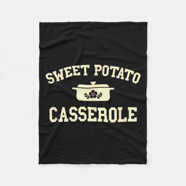 Sweet Potato Cerole Thanksgiving Cooking  Fleece Blanket (Front)