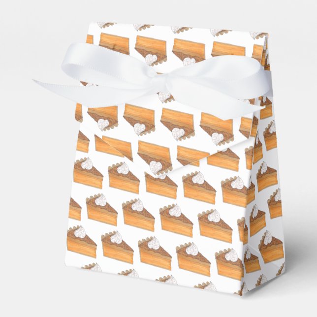 Sweet Potato Pie Slice Christmas Dinner Holiday Favor Box (Front Side)