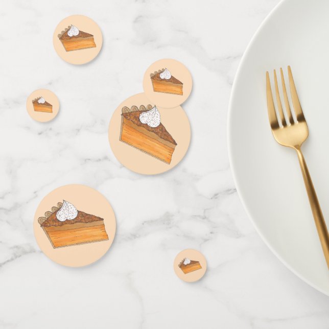 Sweet Potato Pie Slice Christmas Dinner Soul Food Confetti (Group)