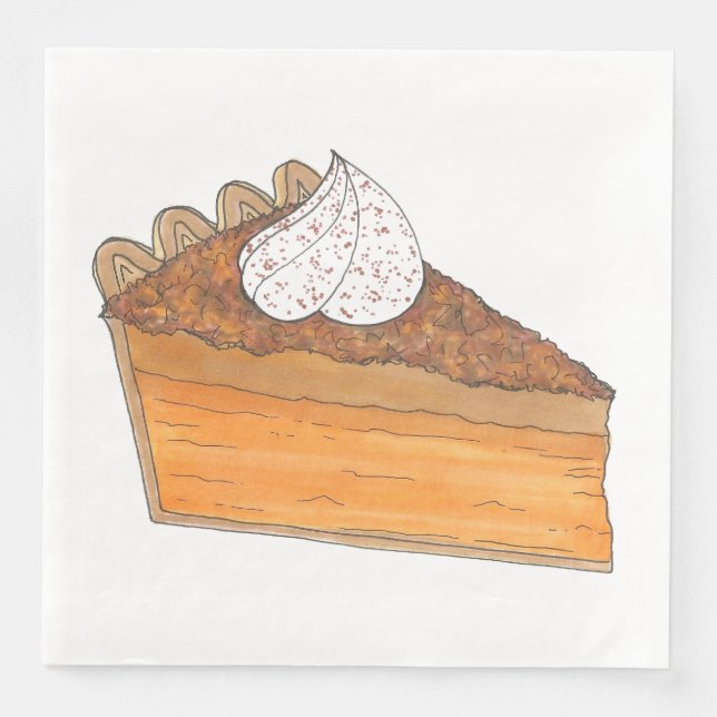 Sweet Potato Pie Slice Christmas Dinner Soul Food Napkin (Front)