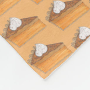 Sweet Potato Pie Slice Christmas Holiday Dinner Fleece Blanket