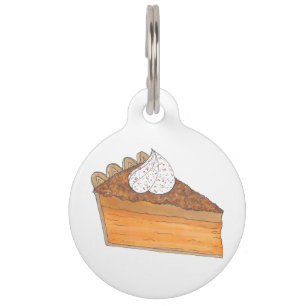 Sweet Potato Pie Slice Personalized Dog Pet Tag