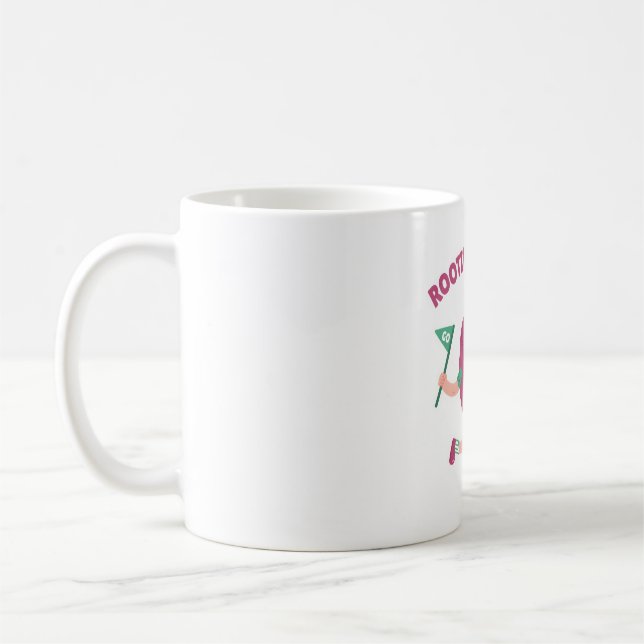 Sweet Potato Rooting For You Root Vegetables Pun Coffee Mug (Left)