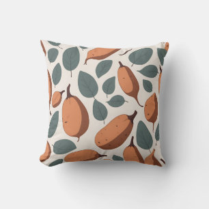 Sweet Potato Seamless Pattern Throw Pillow