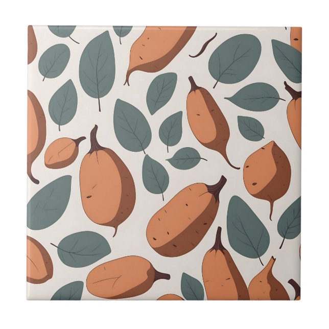Sweet Potato Seamless Pattern Tile (Front)