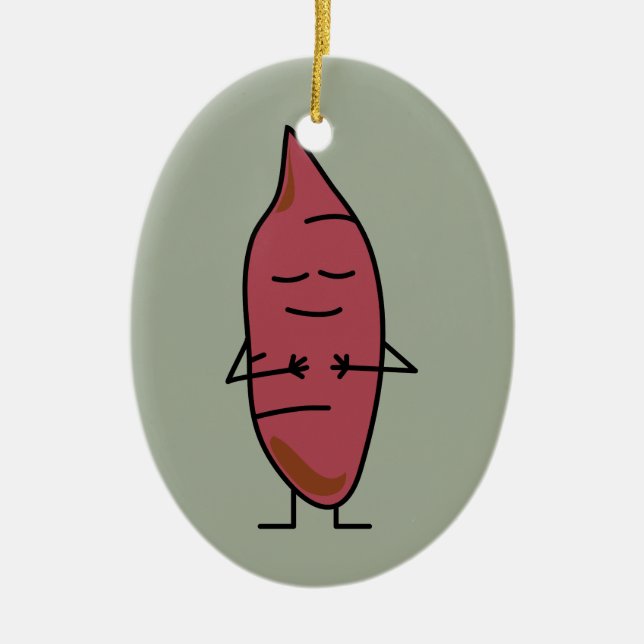Sweet Potato Yam Yams Potatoes happybaked roasted Ceramic Ornament (Front)
