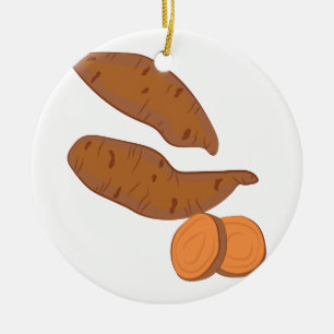 Sweet Potatoes Ceramic Ornament