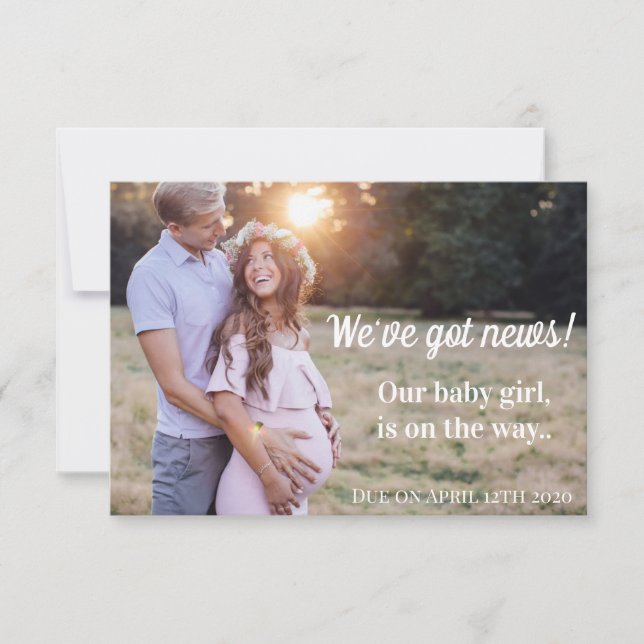 Sweet Pregnancy Announcement Card (Front)