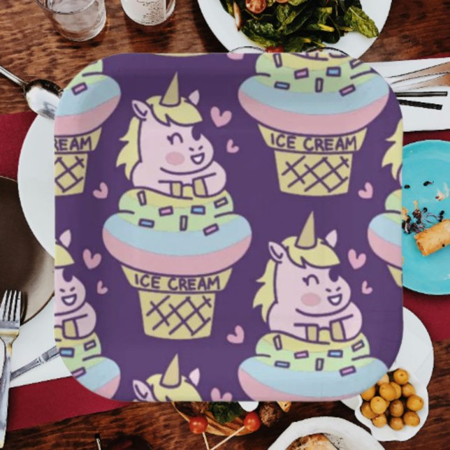 Sweet Pride Unicorn Paper Plates (Creator Uploaded)