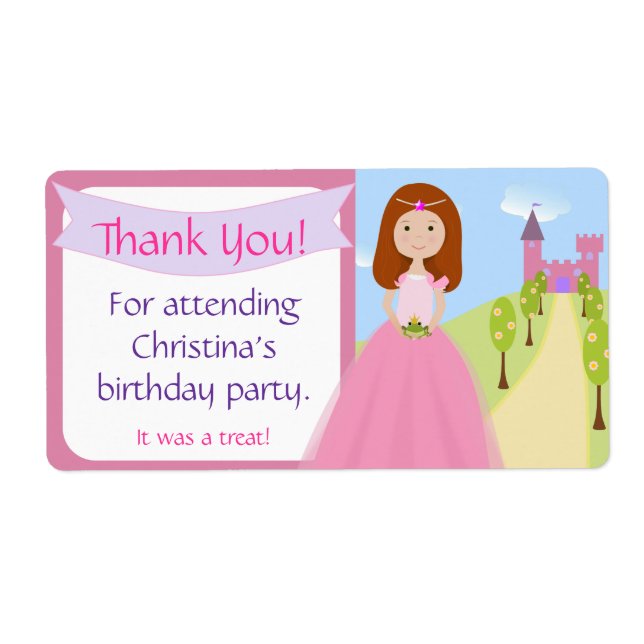 Sweet Princess Party Favoriser le Étiquette (Devant)