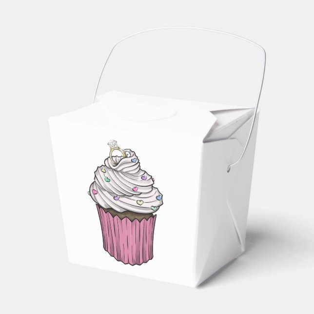 Sweet Proposal Cupcake Favor Box (Front Side)