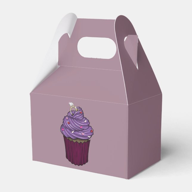 Sweet Proposal Cupcake Favor Box (Front Side)