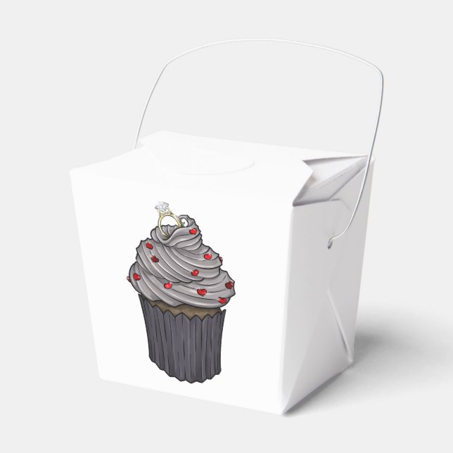 Sweet Proposal Cupcake Favor Box (Front Side)