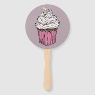 Sweet Proposal Cupcake Hand Fan