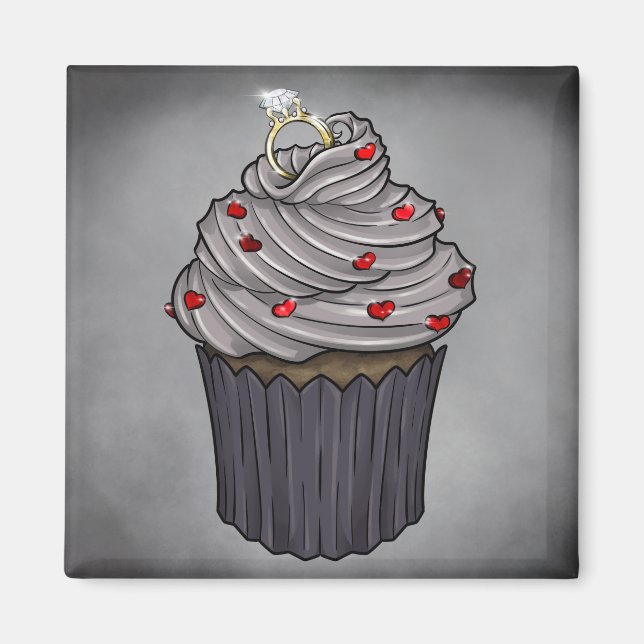Sweet Proposal Cupcake Magnet (Front)