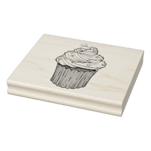 Sweet Proposal Cupcake Rubber Stamp