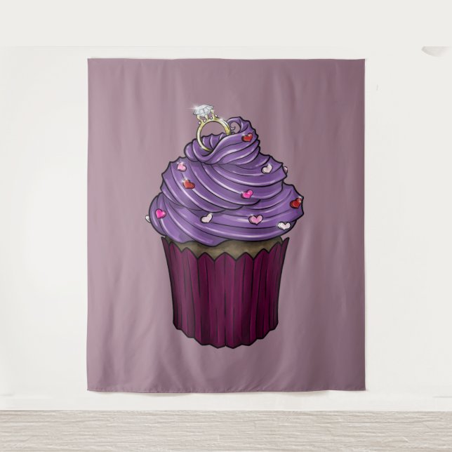 Sweet Proposal Cupcake Tapestry (Front)