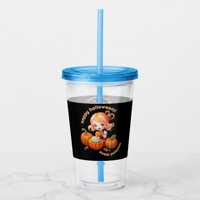 Sweet pumpkin  acrylic tumbler (Front)