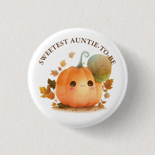Sweet Pumpkin Fall Baby Shower 1 Inch Round Button