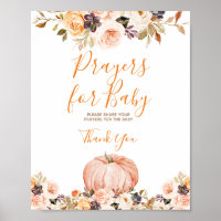 Sweet Pumpkin Rustic Floral Prayers for Baby