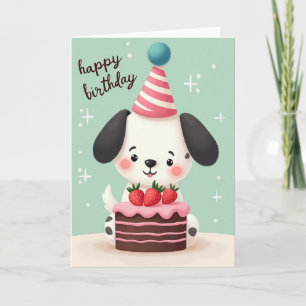 Sweet Puppy Cake Card