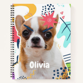 Sweet Puppy Patterned Notebook – Personalized 