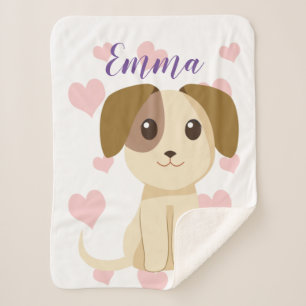 Sweet Puppy  Sherpa Blanket