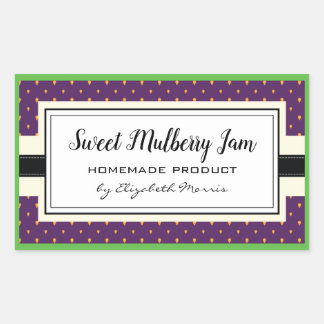Sweet purple mulberry jam label, homemade product sticker