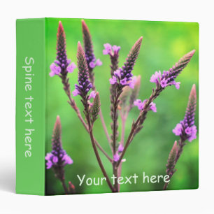 Sweet Purple Vervain Flower Personalized Binder