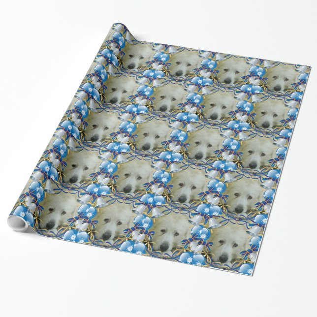 Sweet Pyrenees Wrapping Paper (Unrolled)