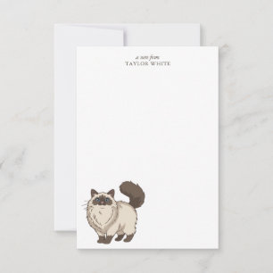 Sweet Ragdoll Cat Personalized Thank You Card