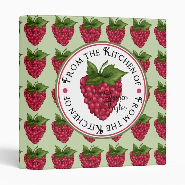 Sweet Raspberries Recipe Binder (Front/Spine)