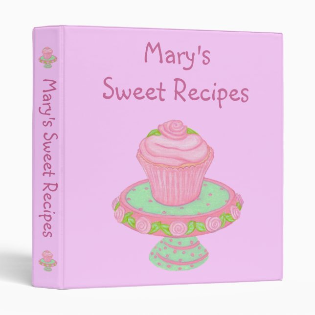 Sweet Recipes~Cook Book~Personalize! Binder (Front/Spine)