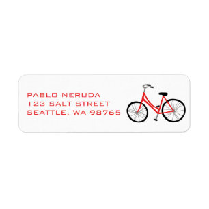 Sweet Red Bicycle Bike CUSTOM Mailing