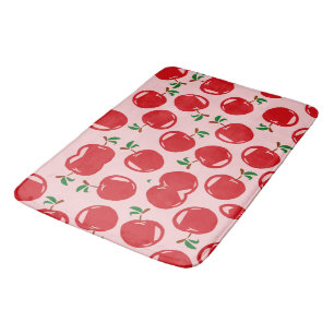 Sweet Red Cherry Pattern Bath Mat