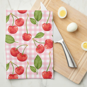 Sweet Red Cherry Pattern Kitchen Towel