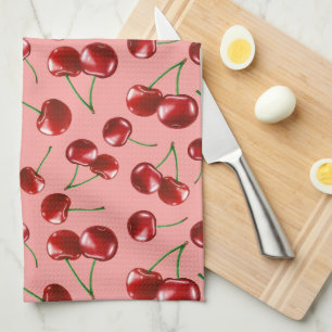 Sweet Red Cherry Pattern Kitchen Towel