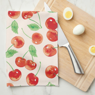 Sweet Red Cherry Pattern Kitchen Towel