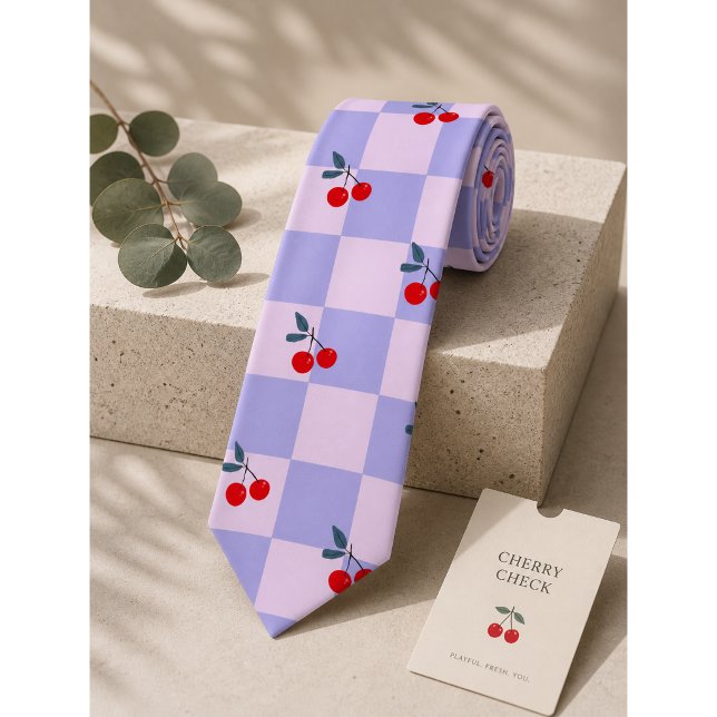 Sweet Red Cherry Pattern Tie (Creator Uploaded)