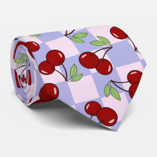 Sweet Red Cherry Pattern Tie