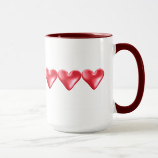 Sweet Red Hearts Mug